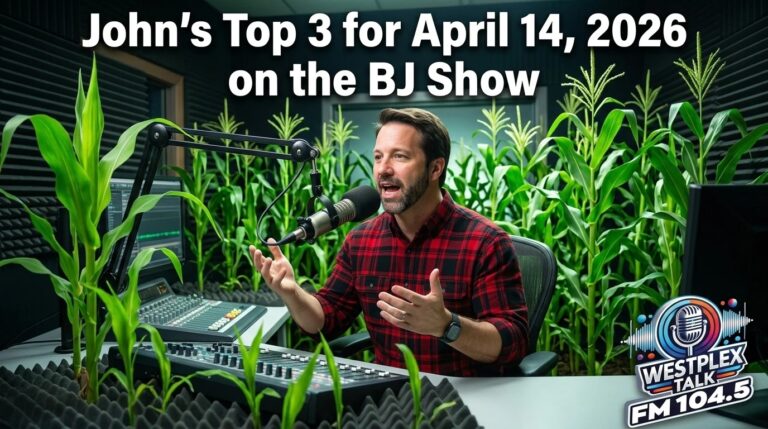 The John Combest Top 3 for Tuesday April 14 on the BJshow.co